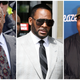 (Left to right): Bill Cosby, R. Kelly, and Chuck D.